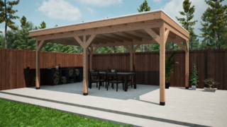 Douglas overkapping met overstek Verando, , 400*600cm